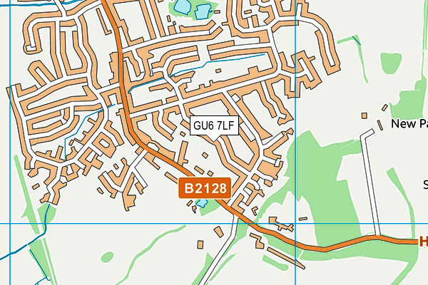 GU6 7LF map - OS VectorMap District (Ordnance Survey)