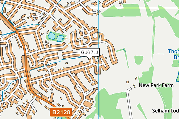 GU6 7LJ map - OS VectorMap District (Ordnance Survey)