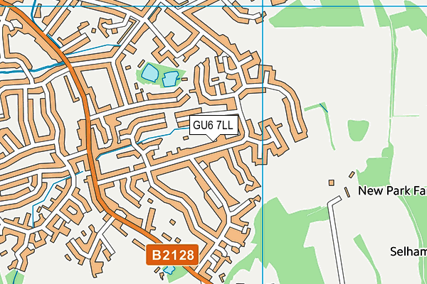GU6 7LL map - OS VectorMap District (Ordnance Survey)