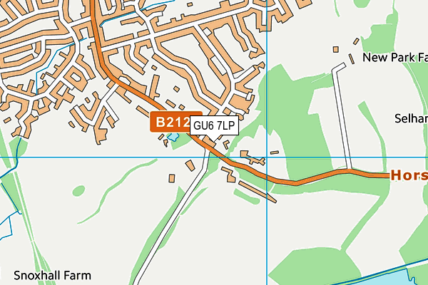 GU6 7LP map - OS VectorMap District (Ordnance Survey)