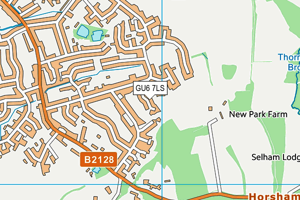 GU6 7LS map - OS VectorMap District (Ordnance Survey)