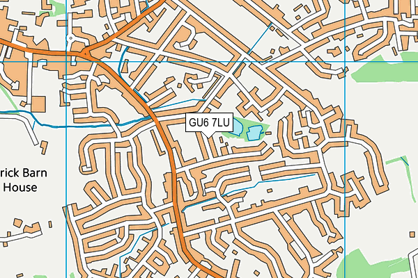 GU6 7LU map - OS VectorMap District (Ordnance Survey)