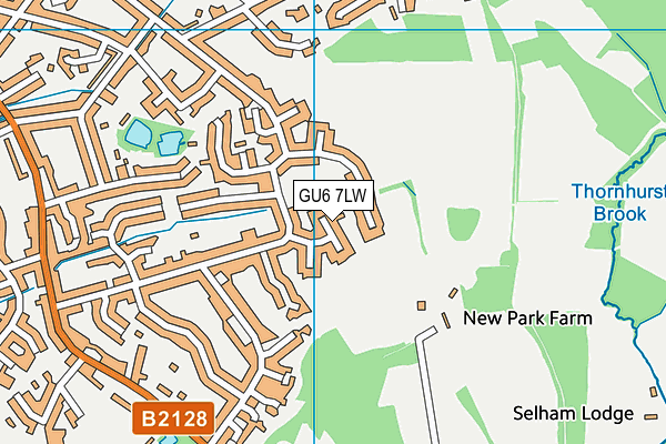 GU6 7LW map - OS VectorMap District (Ordnance Survey)