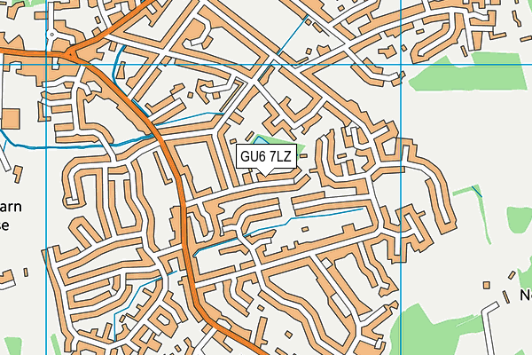 GU6 7LZ map - OS VectorMap District (Ordnance Survey)