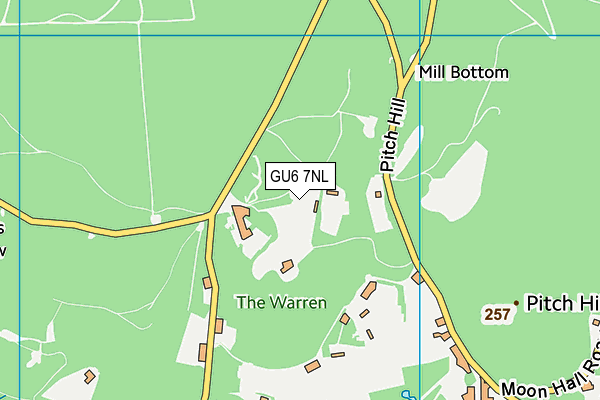 GU6 7NL map - OS VectorMap District (Ordnance Survey)