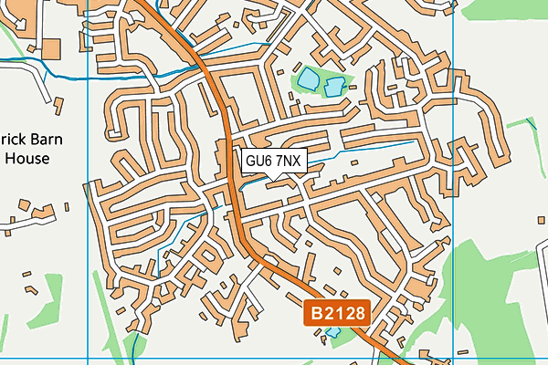 GU6 7NX map - OS VectorMap District (Ordnance Survey)