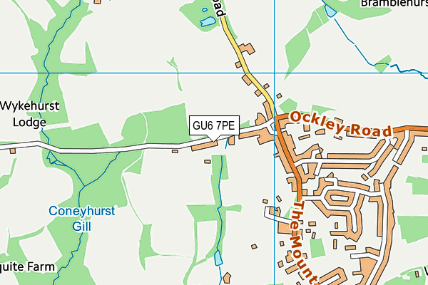GU6 7PE map - OS VectorMap District (Ordnance Survey)