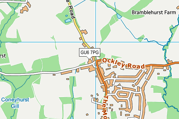 GU6 7PG map - OS VectorMap District (Ordnance Survey)