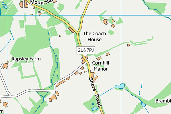 GU6 7PJ map - OS VectorMap District (Ordnance Survey)