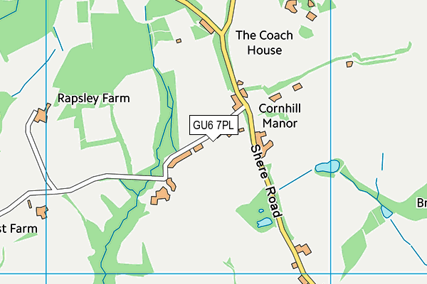 GU6 7PL map - OS VectorMap District (Ordnance Survey)