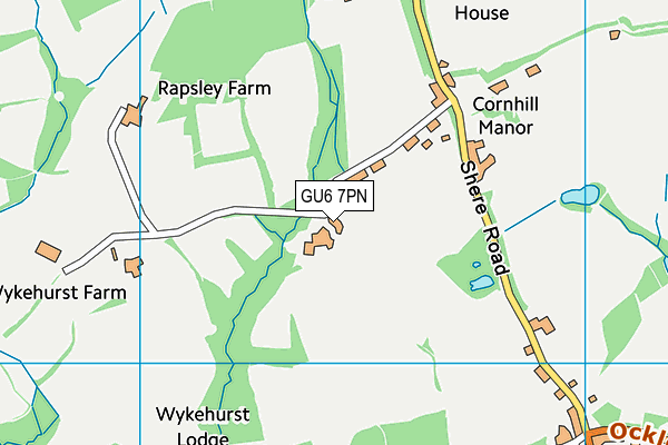 GU6 7PN map - OS VectorMap District (Ordnance Survey)