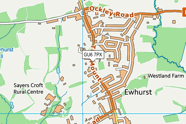 Ewhurst CofE Aided Infant School map (GU6 7PX) - OS VectorMap District (Ordnance Survey)