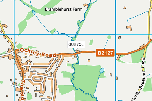 GU6 7QL map - OS VectorMap District (Ordnance Survey)