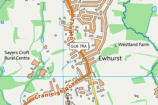 GU6 7RA map - OS VectorMap District (Ordnance Survey)