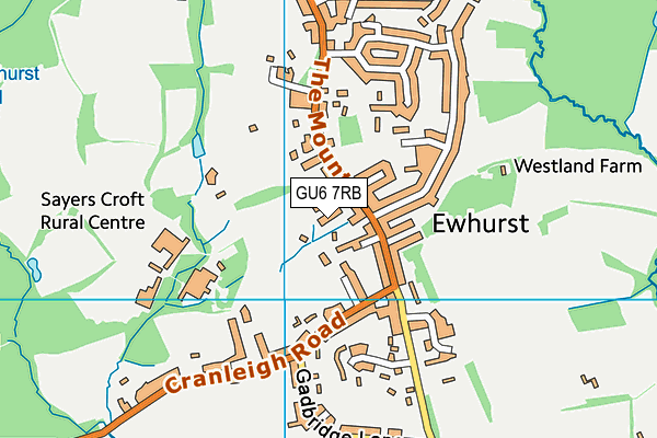 GU6 7RB map - OS VectorMap District (Ordnance Survey)