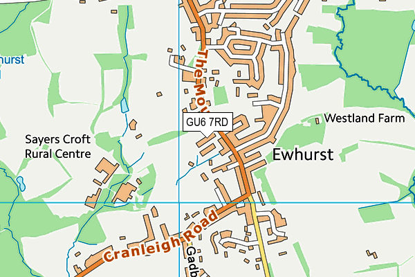 GU6 7RD map - OS VectorMap District (Ordnance Survey)