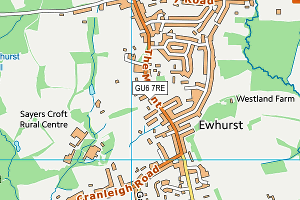 GU6 7RE map - OS VectorMap District (Ordnance Survey)