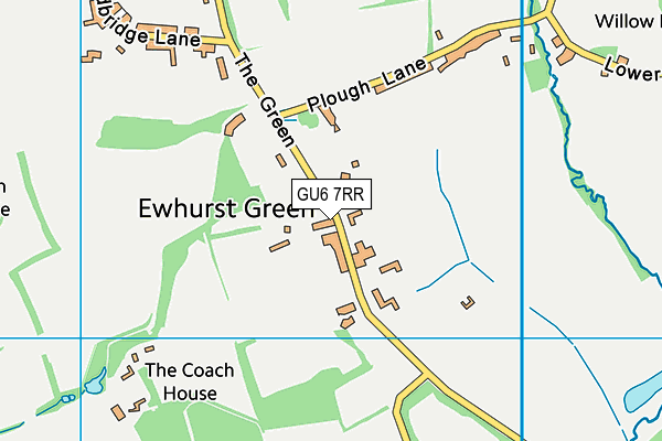 Ewhurst Cricket Club (Ewhurst Green) map (GU6 7RR) - OS VectorMap District (Ordnance Survey)