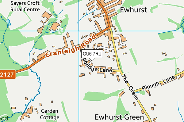 GU6 7RU map - OS VectorMap District (Ordnance Survey)