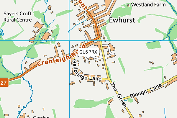 GU6 7RX map - OS VectorMap District (Ordnance Survey)