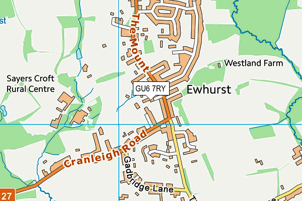 GU6 7RY map - OS VectorMap District (Ordnance Survey)