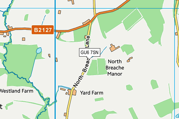 GU6 7SN map - OS VectorMap District (Ordnance Survey)