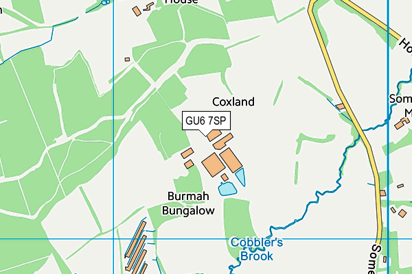 GU6 7SP map - OS VectorMap District (Ordnance Survey)