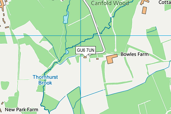 GU6 7UN map - OS VectorMap District (Ordnance Survey)