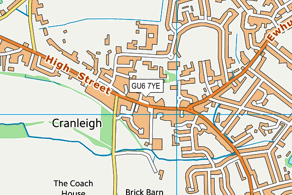 GU6 7YE map - OS VectorMap District (Ordnance Survey)