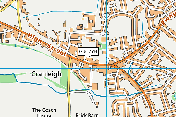 GU6 7YH map - OS VectorMap District (Ordnance Survey)