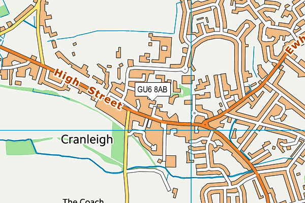 GU6 8AB map - OS VectorMap District (Ordnance Survey)