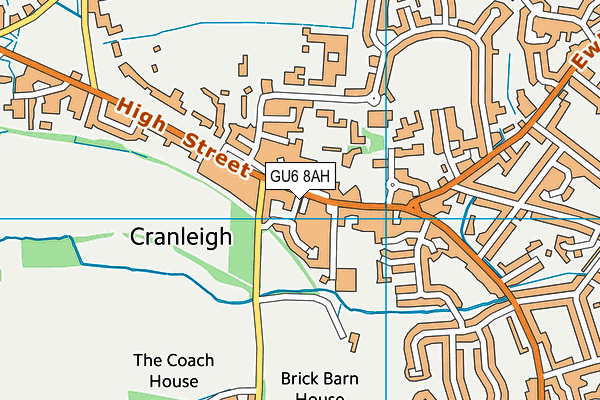 GU6 8AH map - OS VectorMap District (Ordnance Survey)