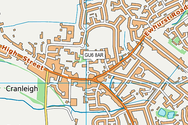 GU6 8AR map - OS VectorMap District (Ordnance Survey)