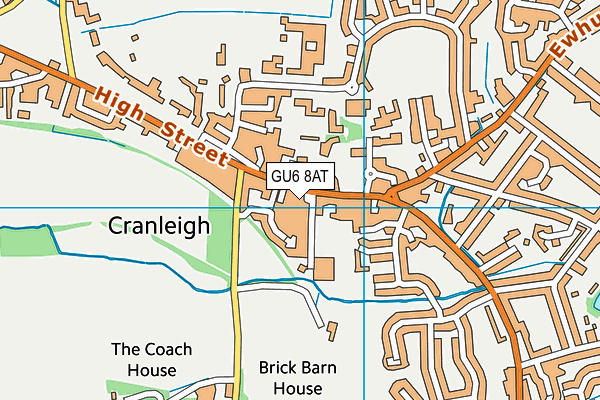 GU6 8AT map - OS VectorMap District (Ordnance Survey)