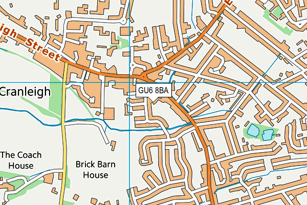 GU6 8BA map - OS VectorMap District (Ordnance Survey)