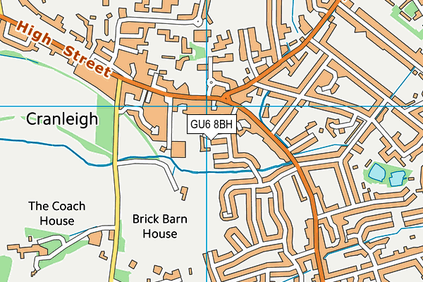 GU6 8BH map - OS VectorMap District (Ordnance Survey)