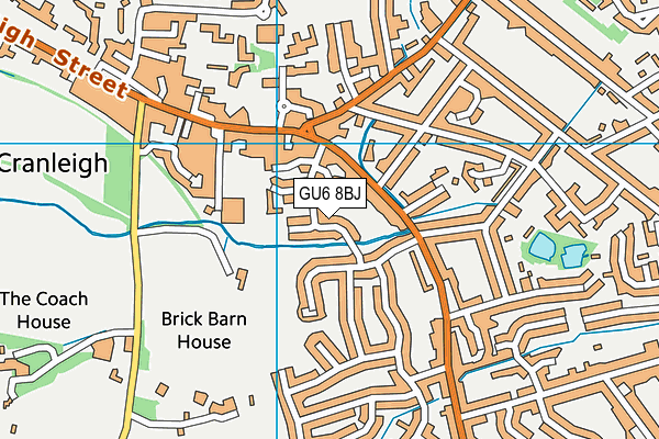 GU6 8BJ map - OS VectorMap District (Ordnance Survey)