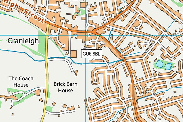 GU6 8BL map - OS VectorMap District (Ordnance Survey)