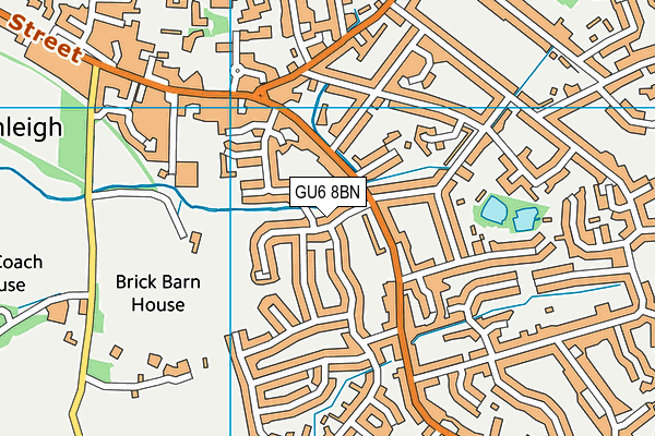 GU6 8BN map - OS VectorMap District (Ordnance Survey)