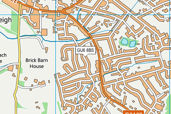 GU6 8BS map - OS VectorMap District (Ordnance Survey)