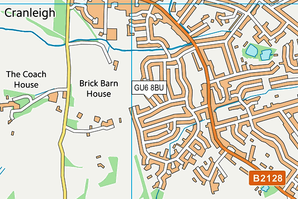 GU6 8BU map - OS VectorMap District (Ordnance Survey)