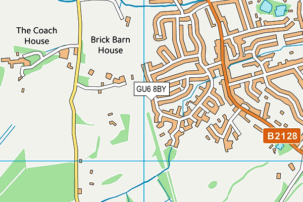 GU6 8BY map - OS VectorMap District (Ordnance Survey)