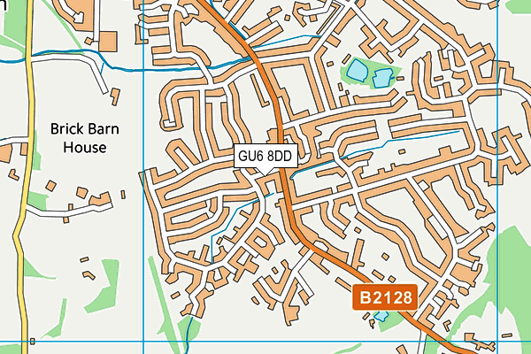 GU6 8DD map - OS VectorMap District (Ordnance Survey)