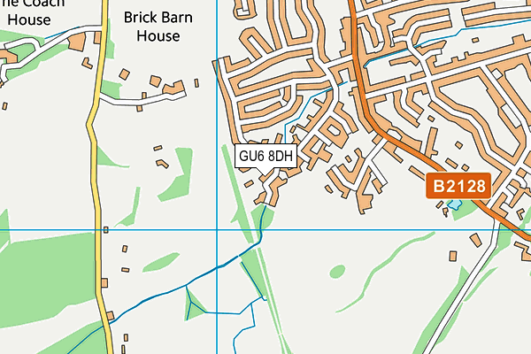 GU6 8DH map - OS VectorMap District (Ordnance Survey)