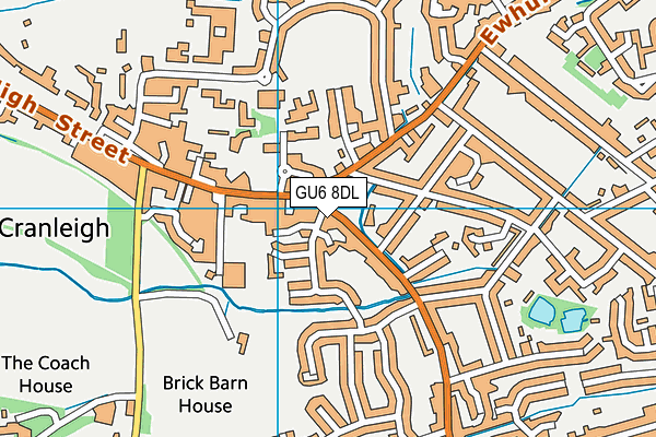 GU6 8DL map - OS VectorMap District (Ordnance Survey)