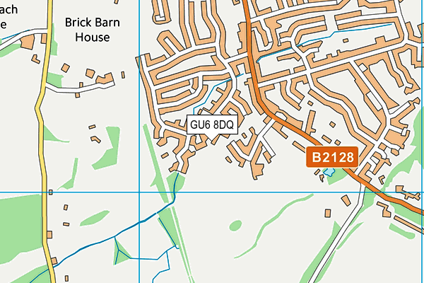 GU6 8DQ map - OS VectorMap District (Ordnance Survey)