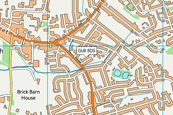 GU6 8DS map - OS VectorMap District (Ordnance Survey)