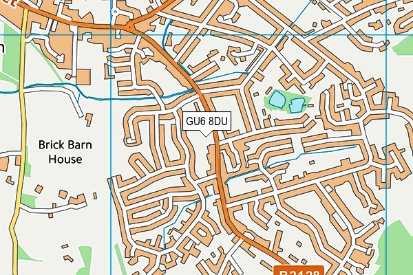 GU6 8DU map - OS VectorMap District (Ordnance Survey)