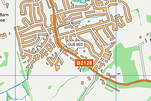 GU6 8ED map - OS VectorMap District (Ordnance Survey)