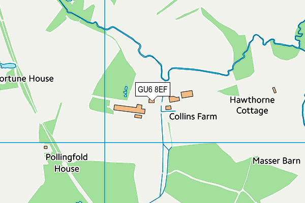 GU6 8EF map - OS VectorMap District (Ordnance Survey)